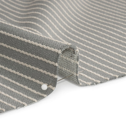 Cotton and Polyester Woven - Pebble Tactile Chalk Stripes - British Imported Detail