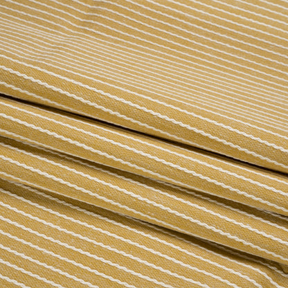 Cotton and Polyester Woven - Pollen Tactile Chalk Stripes - British Imported Folded