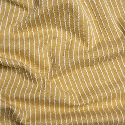 Cotton and Polyester Woven - Pollen Tactile Chalk Stripes - British Imported