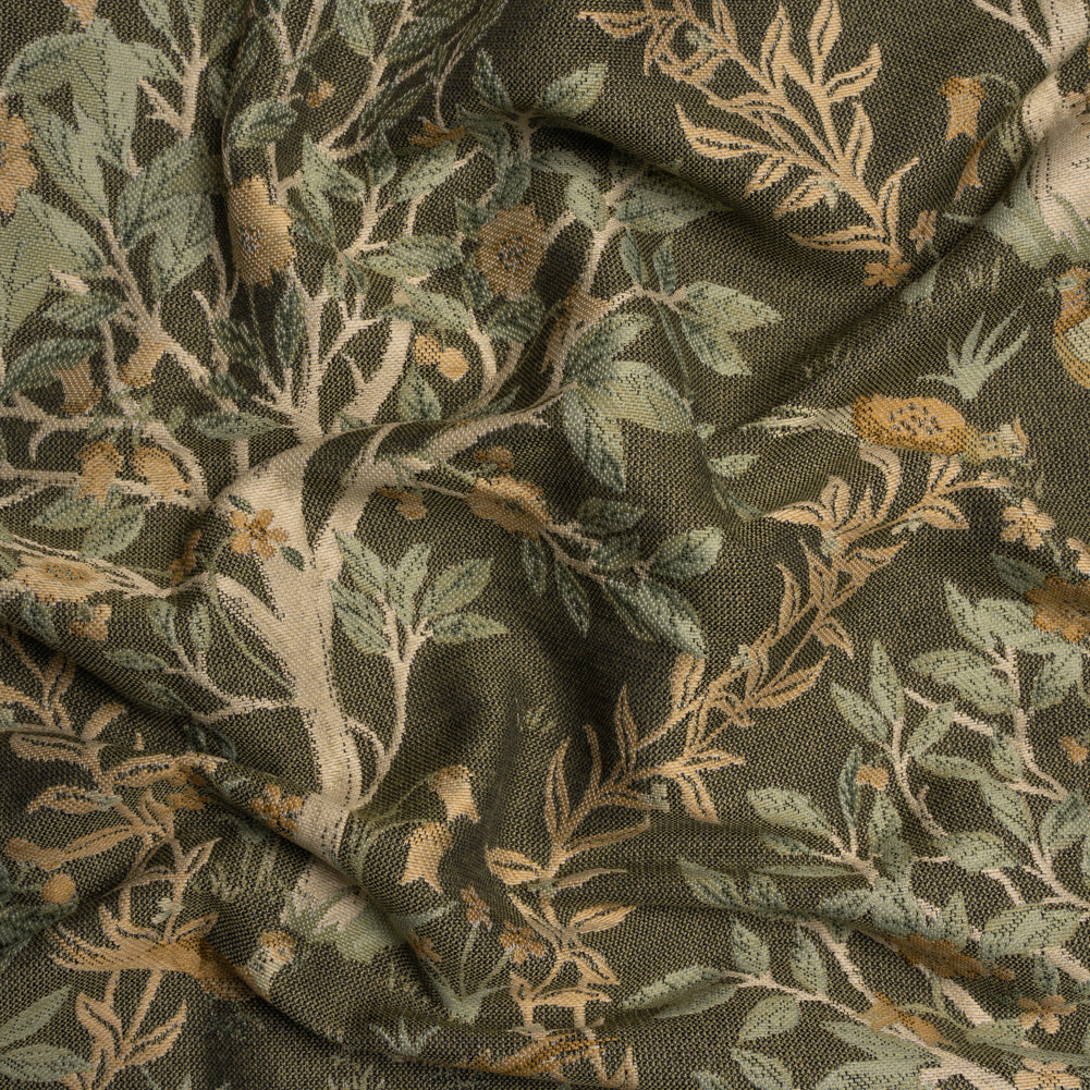 Drapery Jacquard - Forest Pheasants in the Orchard - British Imported
