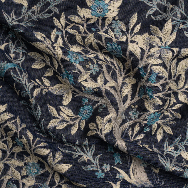 Drapery Jacquard - Ink Pheasants in the Orchard - British Imported