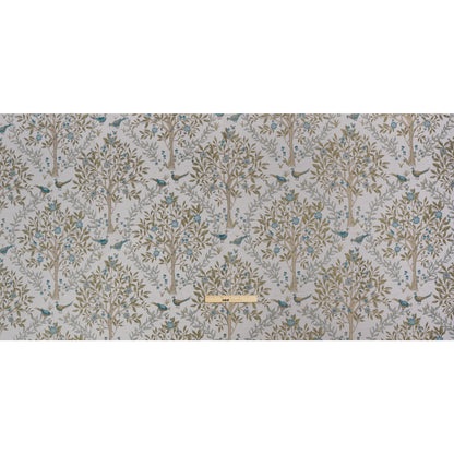 Drapery Jacquard - Kingfisher Pheasants in the Orchard - British Imported Full