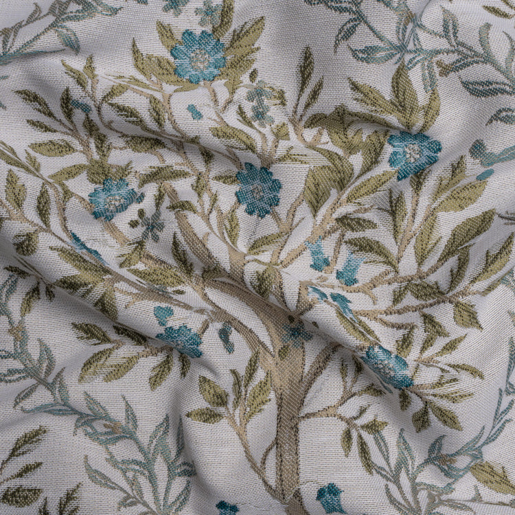 template--25130090922057__main-Drapery Jacquard - Kingfisher Pheasants in the Orchard - British Imported