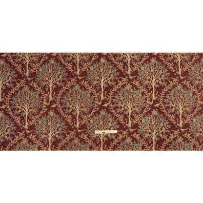 Drapery Jacquard - Merlot Pheasants in the Orchard - British Imported Full
