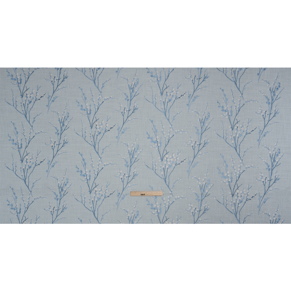 Embroidered Drapery Woven - Seaspray Prairie Willow - British Imported Full