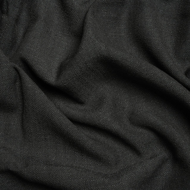 Linen, Viscose and Polyester Woven - Charcoal - British Imported