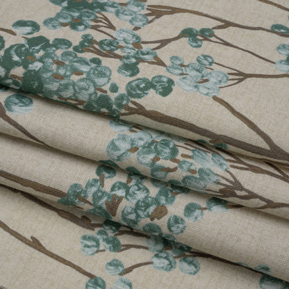 Cotton Canvas Print - Kingfisher Berry Stems - British Imported Folded