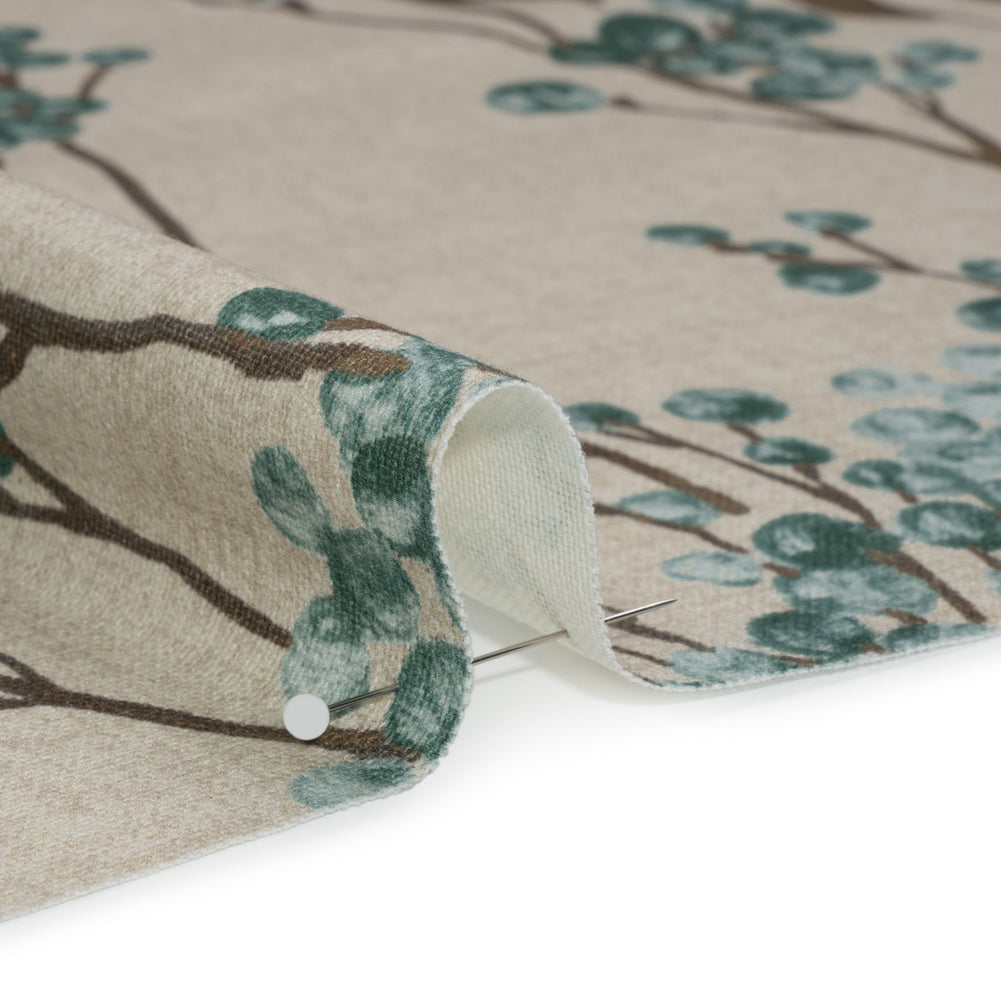 Cotton Canvas Print - Kingfisher Berry Stems - British Imported Detail