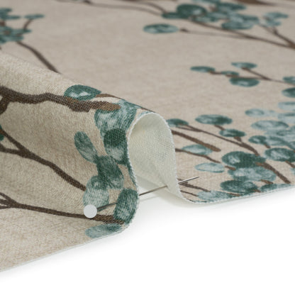 Cotton Canvas Print - Kingfisher Berry Stems - British Imported Detail