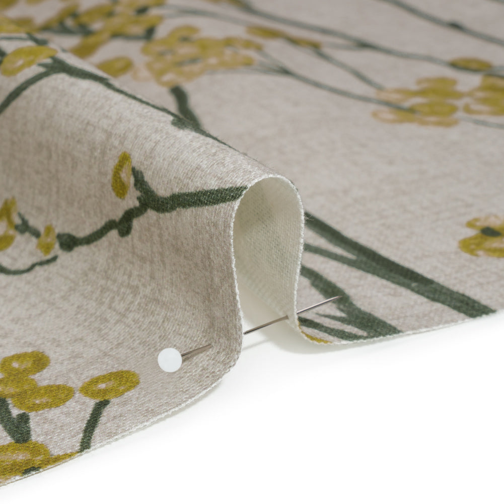 Cotton Canvas Print - Maize Berry Stems - British Imported Detail