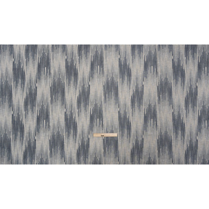 Drapery Jacquard - Ink Ikat Stripes - British Imported Full