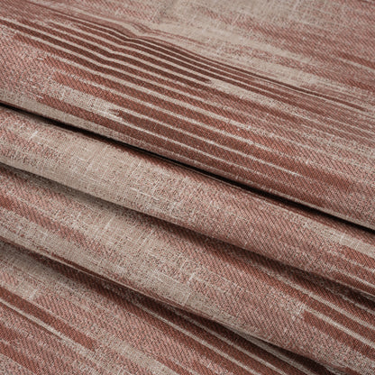 Drapery Jacquard - Mulberry Ikat Stripes - British Imported Folded
