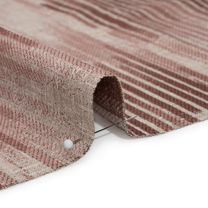 Drapery Jacquard - Mulberry Ikat Stripes - British Imported Detail