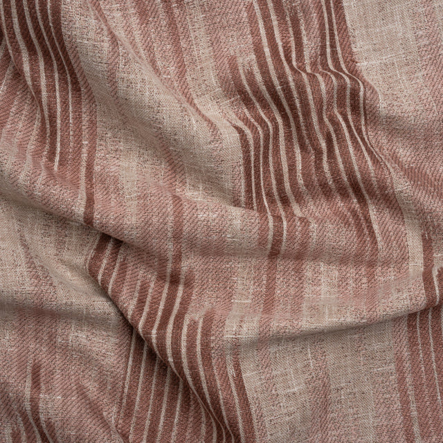 Drapery Jacquard - Mulberry Ikat Stripes - British Imported
