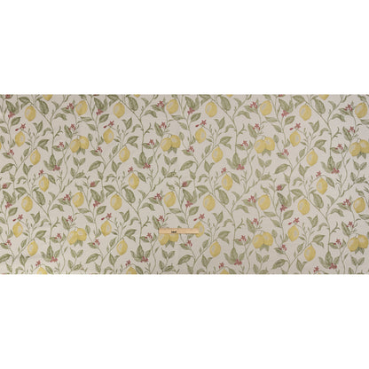Drapery Jacquard - Lemon Yellow Lemon Trees - British Imported Full
