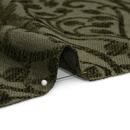 Drapery Chenille Jacquard - Pine Leafy Vines - British Imported Detail