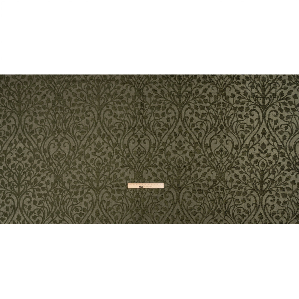 Drapery Chenille Jacquard - Pine Leafy Vines - British Imported Full