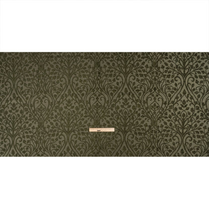 Drapery Chenille Jacquard - Pine Leafy Vines - British Imported Full