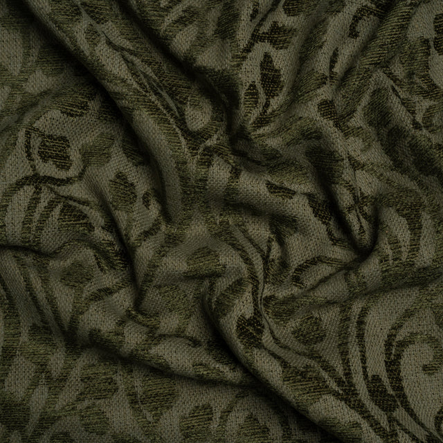 Drapery Chenille Jacquard - Pine Leafy Vines - British Imported