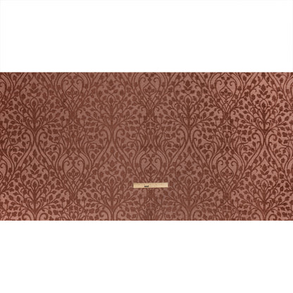 Drapery Chenille Jacquard - Rosewood Leafy Vines - British Imported Full