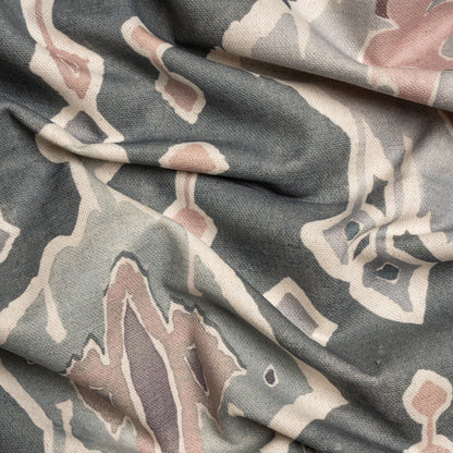 Cotton and Linen Canvas Print - Smoke Painted Diamonds - British Imported