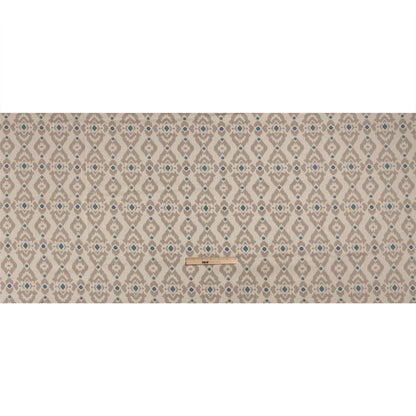 Cotton and Linen Canvas Print - Indigo Ikat Geometries - British Imported Full