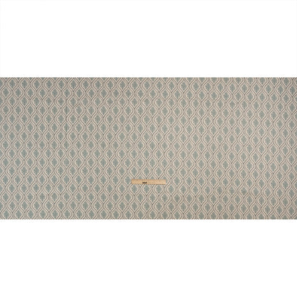 Cotton and Linen Canvas Print - Indigo Leaf Motif - British Imported Full