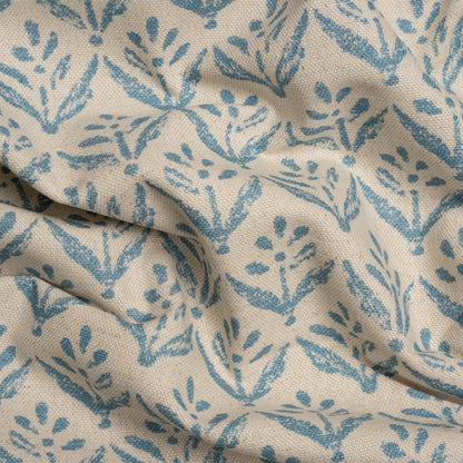 Cotton and Linen Canvas Print - Ocean Simple Flowers - British Imported