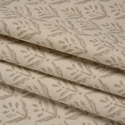Cotton and Linen Canvas Print - Sand Simple Flowers - British Imported Folded