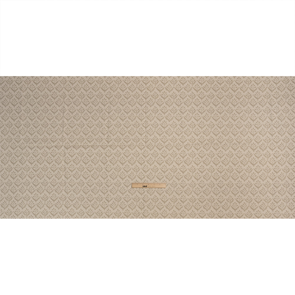 Cotton and Linen Canvas Print - Sand Simple Flowers - British Imported Full