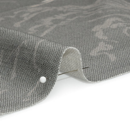 Viscose and Linen Drapery Woven Print - Steel Cranes in the Clouds - British Imported Detail