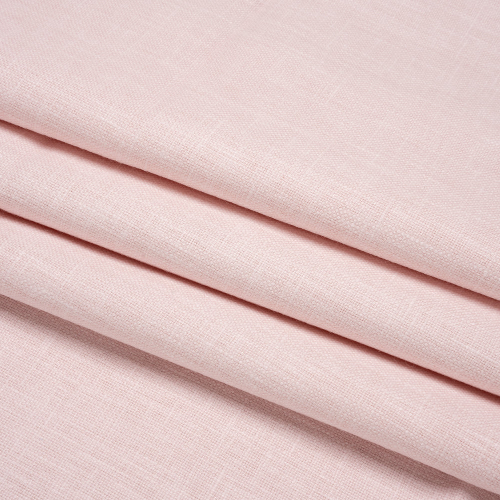 Slubbed Cotton and Polyester Woven - Blush - British Imported Folded