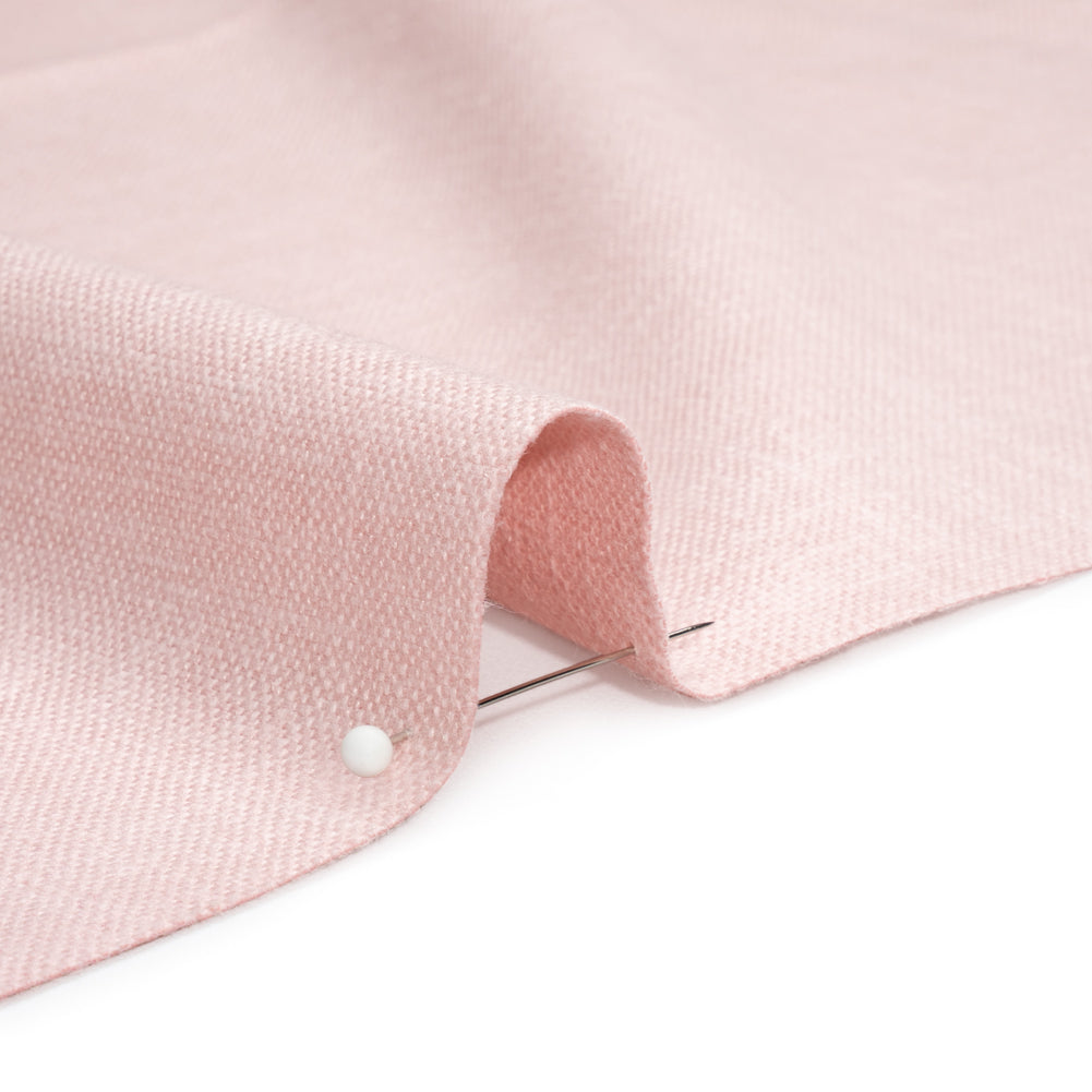 Slubbed Cotton and Polyester Woven - Blush - British Imported Detail