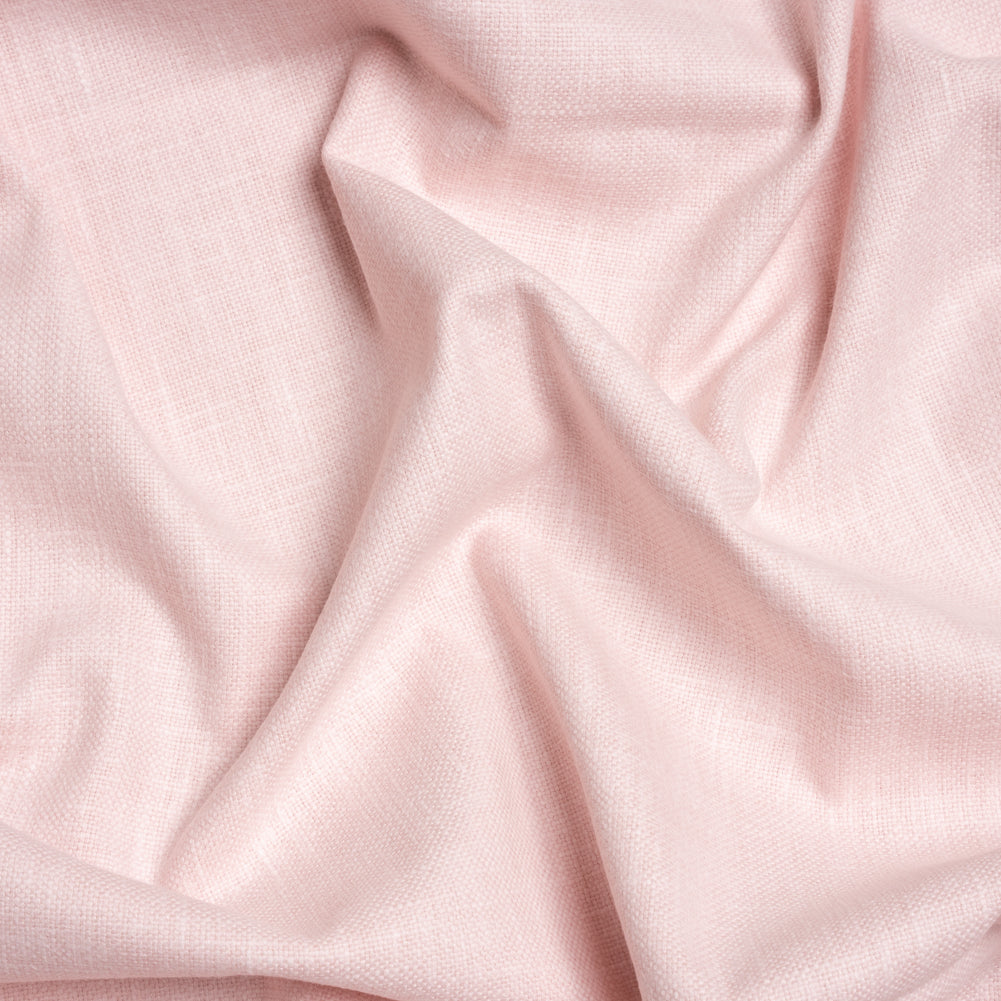 Slubbed Cotton and Polyester Woven - Blush - British Imported