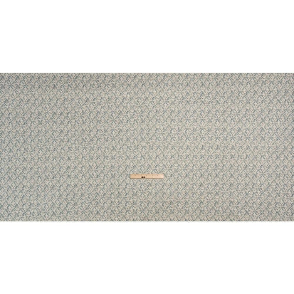 Cotton and Linen Canvas Print - Aegean Floral Arches - British Imported Full