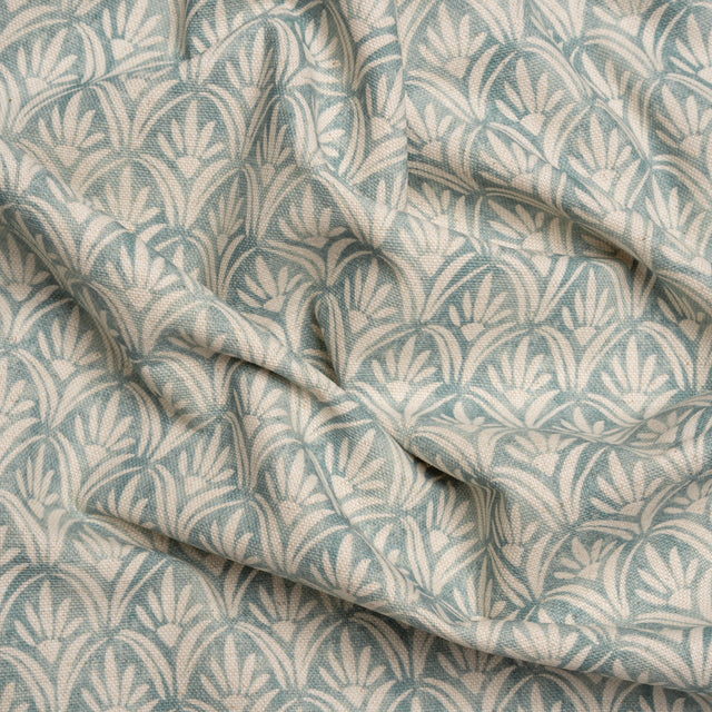 Cotton and Linen Canvas Print - Aegean Floral Arches - British Imported