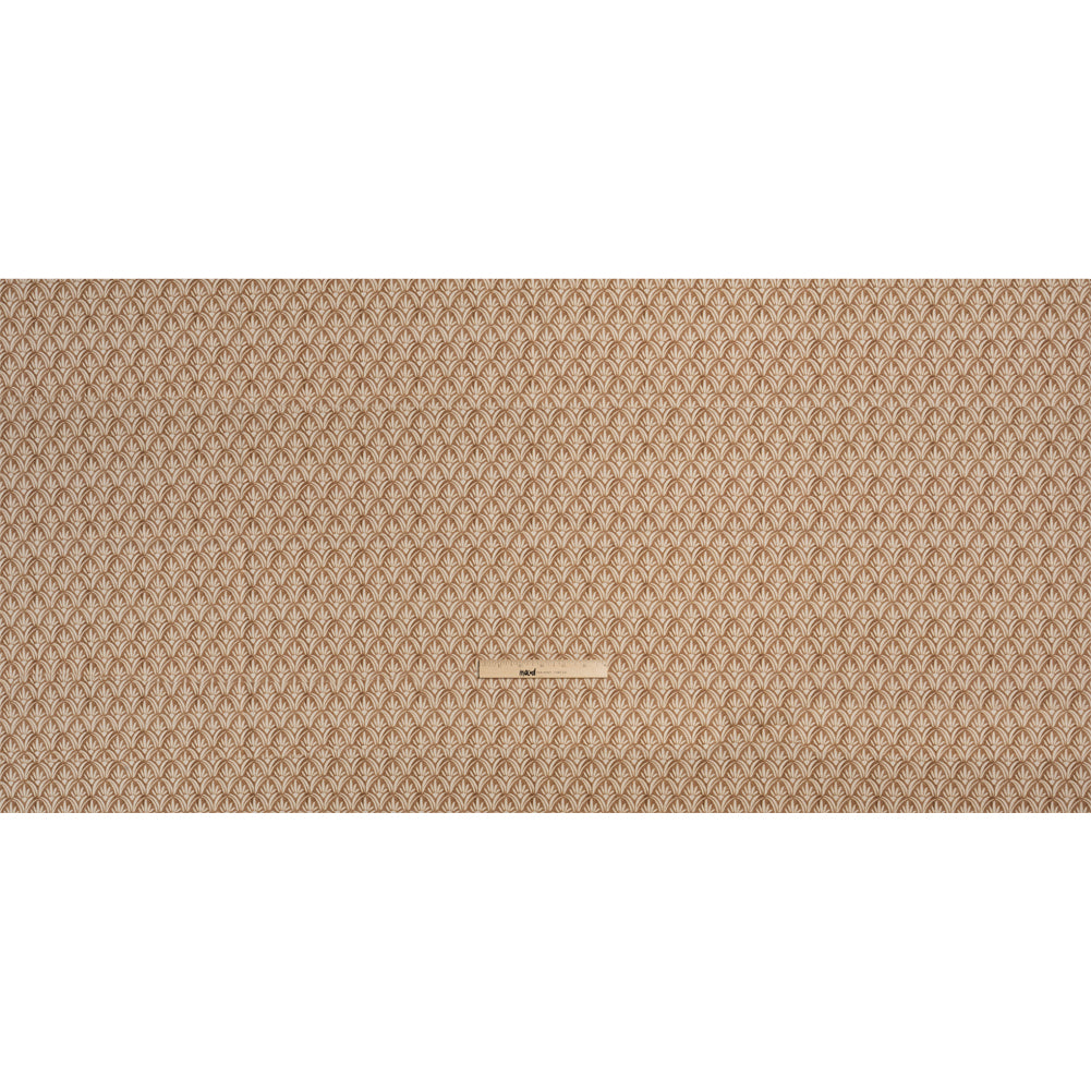 Cotton and Linen Canvas Print - Bronze Floral Arches - British Imported Full