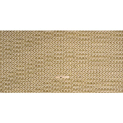 Cotton and Linen Canvas Print - Gold Floral Arches - British Imported Full