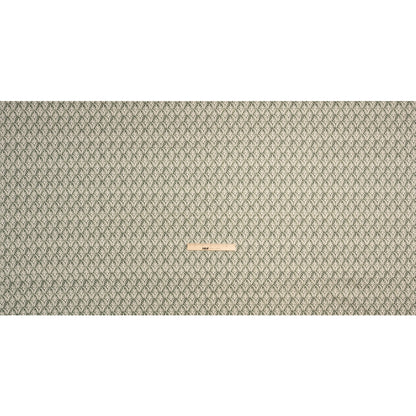 Cotton and Linen Canvas Print - Olive Floral Arches - British Imported Full