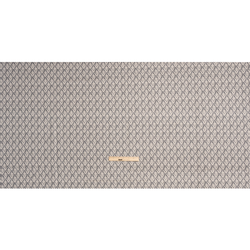 Cotton and Linen Canvas Print - Smoke Floral Arches - British Imported Full
