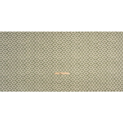 Cotton and Linen Canvas Print - Fern Diamonds and Dots - British Imported Full