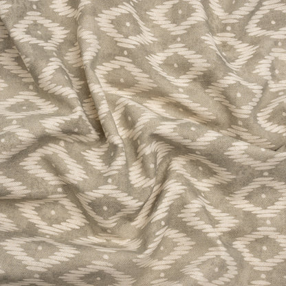 Cotton and Linen Canvas Print - Pebble Diamonds and Dots - British Imported
