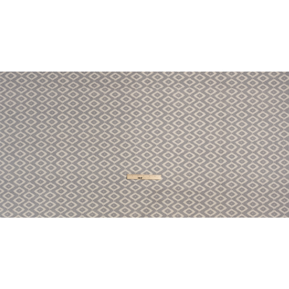 Cotton and Linen Canvas Print - Smoke Diamonds and Dots - British Imported Full