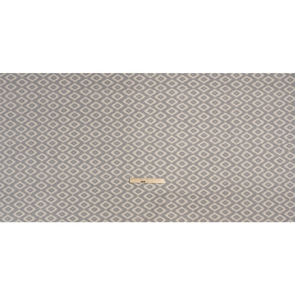 Cotton and Linen Canvas Print - Smoke Diamonds and Dots - British Imported Full