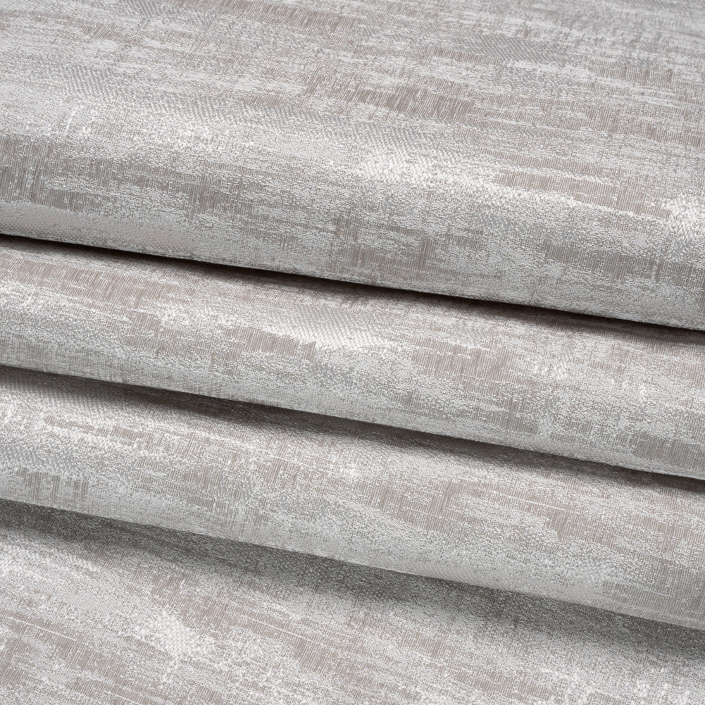 Drapery Jacquard - Silver Distressed Abstract - British Imported Folded