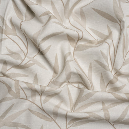 Cotton Canvas Print - Natural Willow Leaves - British Imported