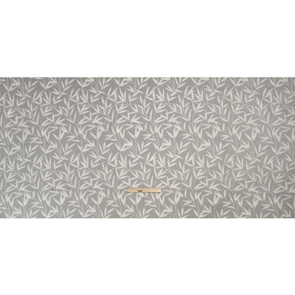 Chenille Drapery Jacquard - Steel Willow Leaves - British Imported Full
