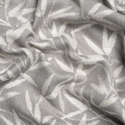 Chenille Drapery Jacquard - Steel Willow Leaves - British Imported