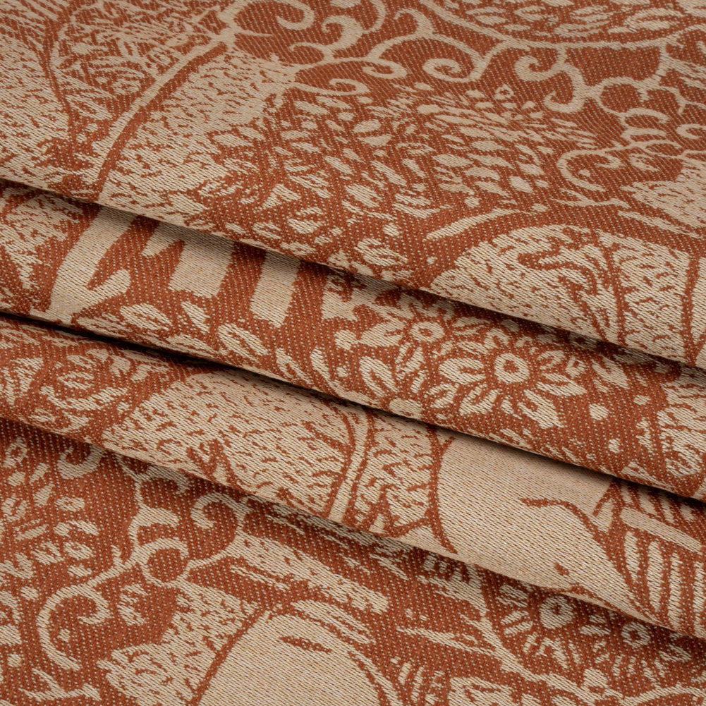 Drapery Jacquard - Ember Pastoral Scenes - British Imported Folded