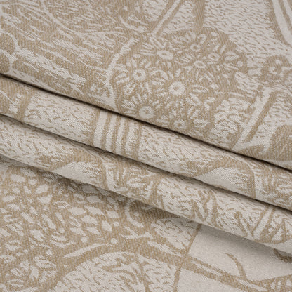 Drapery Jacquard - Natural Pastoral Scenes - British Imported Folded